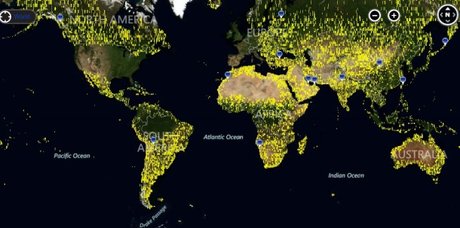 Thiết bị bản đồ vệ tinh trực tuyến online cho người khiến thị